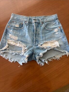 Levi’s 50s Distressed Denim Shorts